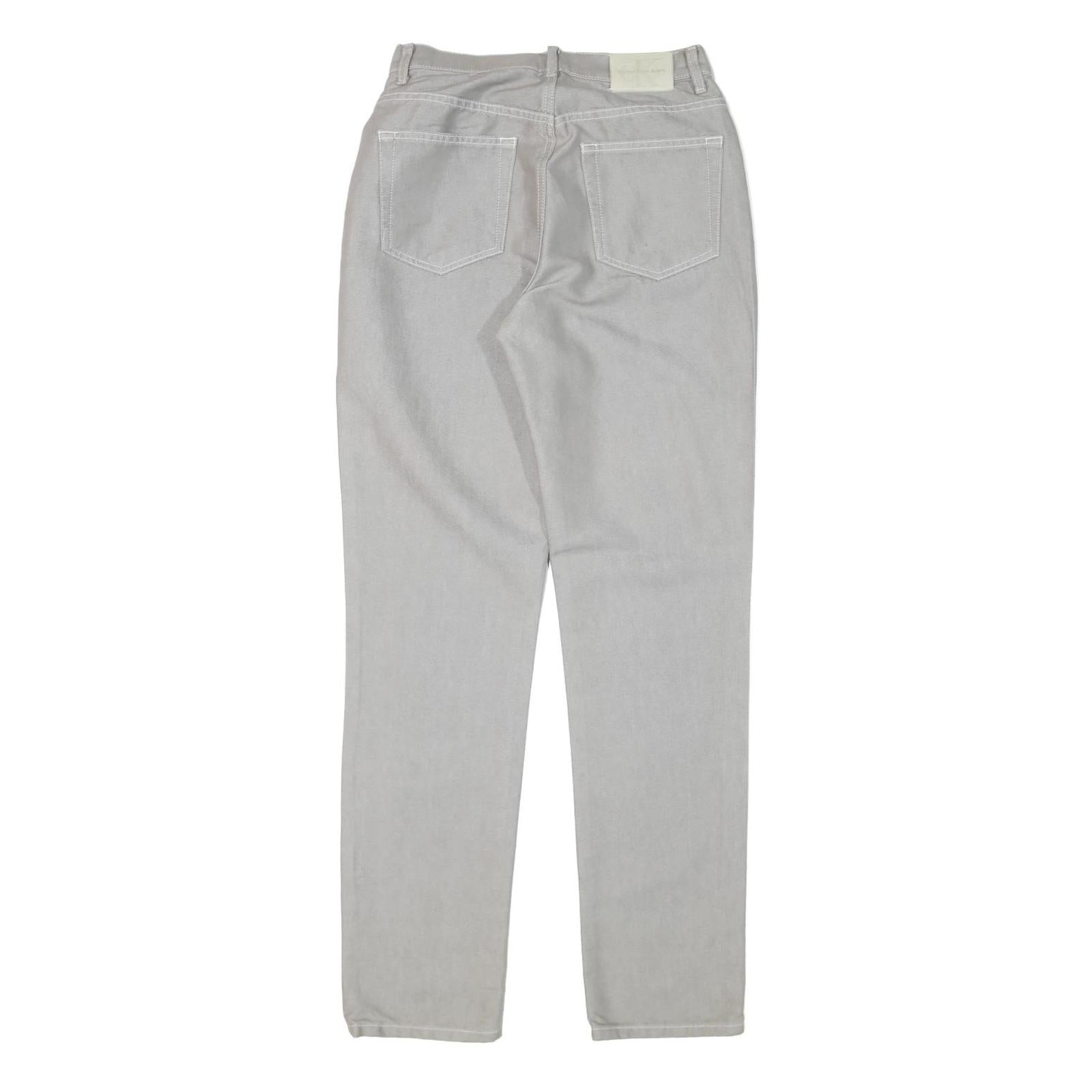 CALVIN KLEIN JEANS Womens Grey Regular Fit Straight Denim Woven W26 L31 Classic