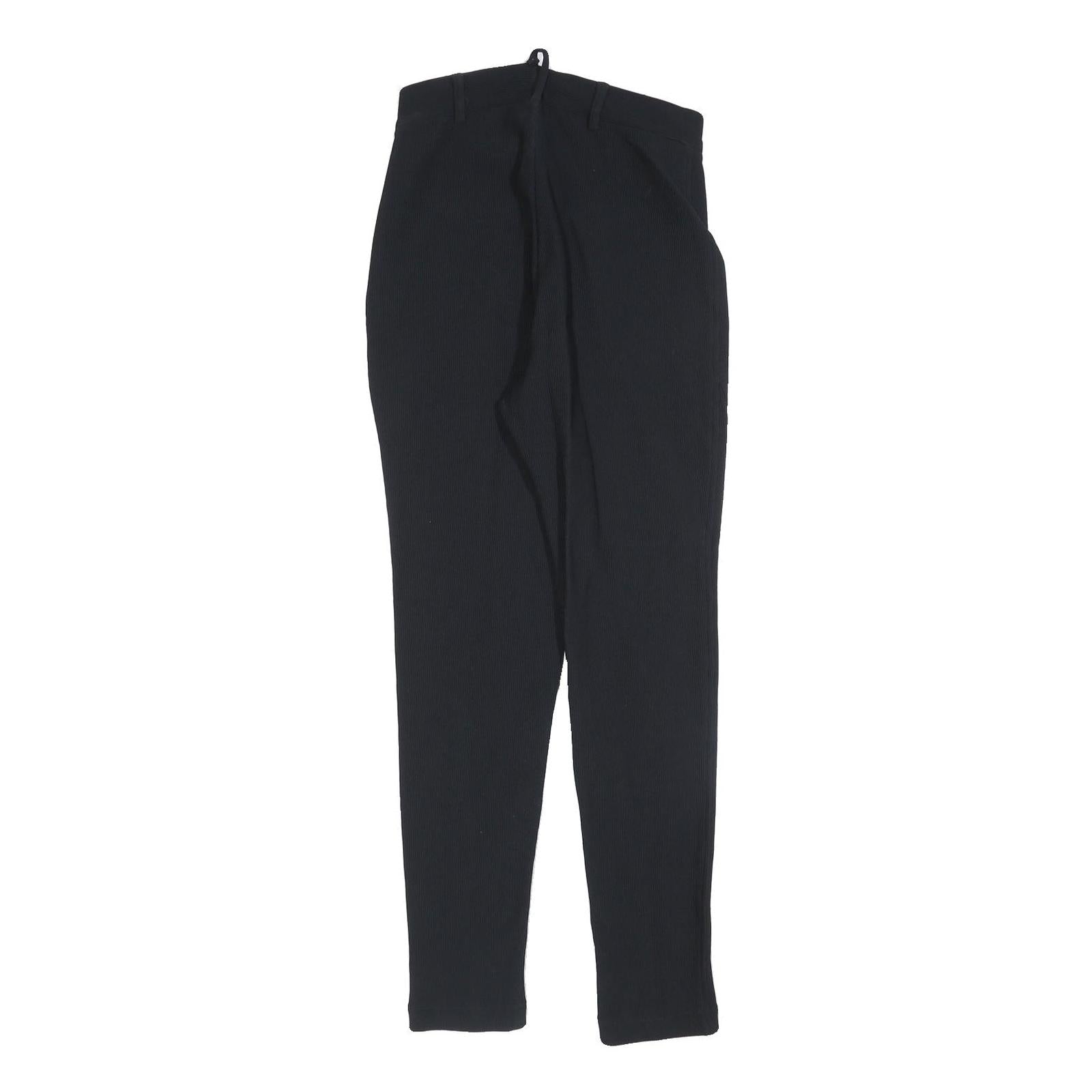 GUESS Womens Black Slim Trousers W28 L28 Zip Polyester Blend Elegant Fit