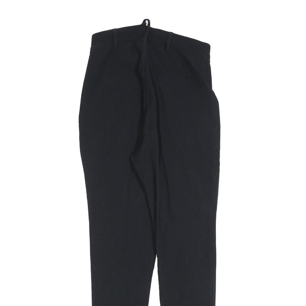 GUESS Womens Black Slim Trousers W28 L28 Zip Polyester Blend Elegant Fit