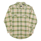 FIELD & STREAM Mens Green & Cream Check Shirt M Long Sleeve Cotton Casual