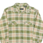 FIELD & STREAM Mens Green & Cream Check Shirt M Long Sleeve Cotton Casual