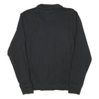 GUESS Womens Black Zip Jacket L Cotton Blend Plain Casual Lightweight