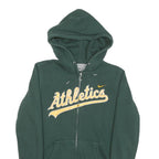 NIKE Mens Green Athletics Full Zip Hoodie M Sportswear Casual Cotton Blend