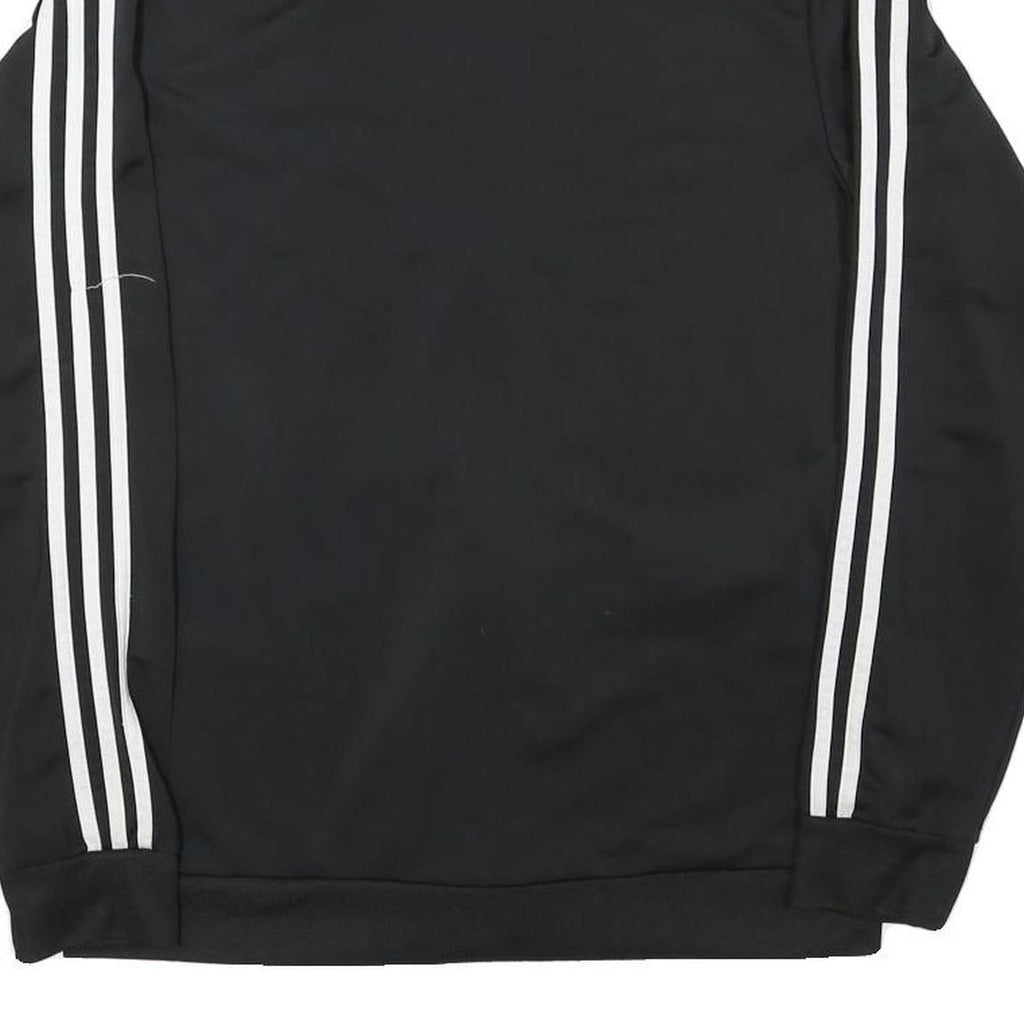 ADIDAS Mens Black & White Track Jacket S Polyester Blend Plain Zip Sportswear