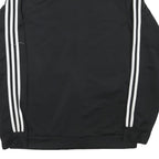 ADIDAS Mens Black & White Track Jacket S Polyester Blend Plain Zip Sportswear