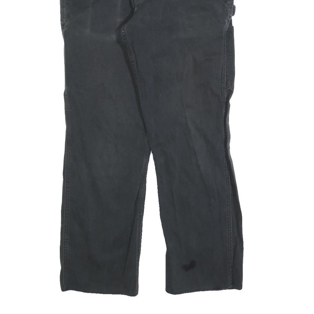 CARHARTT Mens Cotton Blend Black Regular Fit Straight Leg Trousers W32 L29