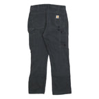 CARHARTT Mens Cotton Blend Black Regular Fit Straight Leg Trousers W32 L29