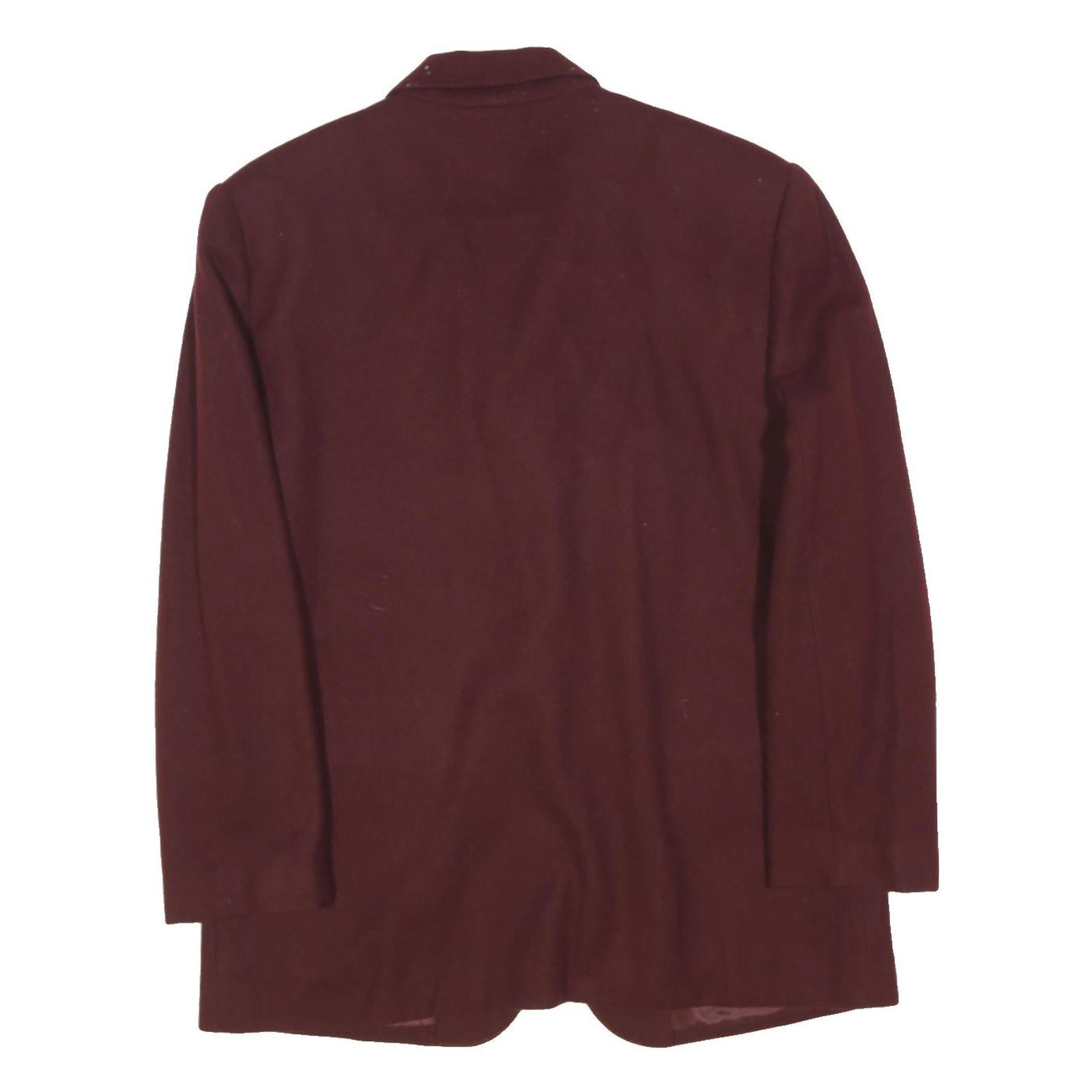 SAVANNAH Womens Maroon Wool Button Jacket UK 10 Classic Tailored Blazer