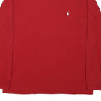POLO RALPH LAUREN Mens Red Crew Neck Long Sleeve T-Shirt XL Cotton Blend Classic