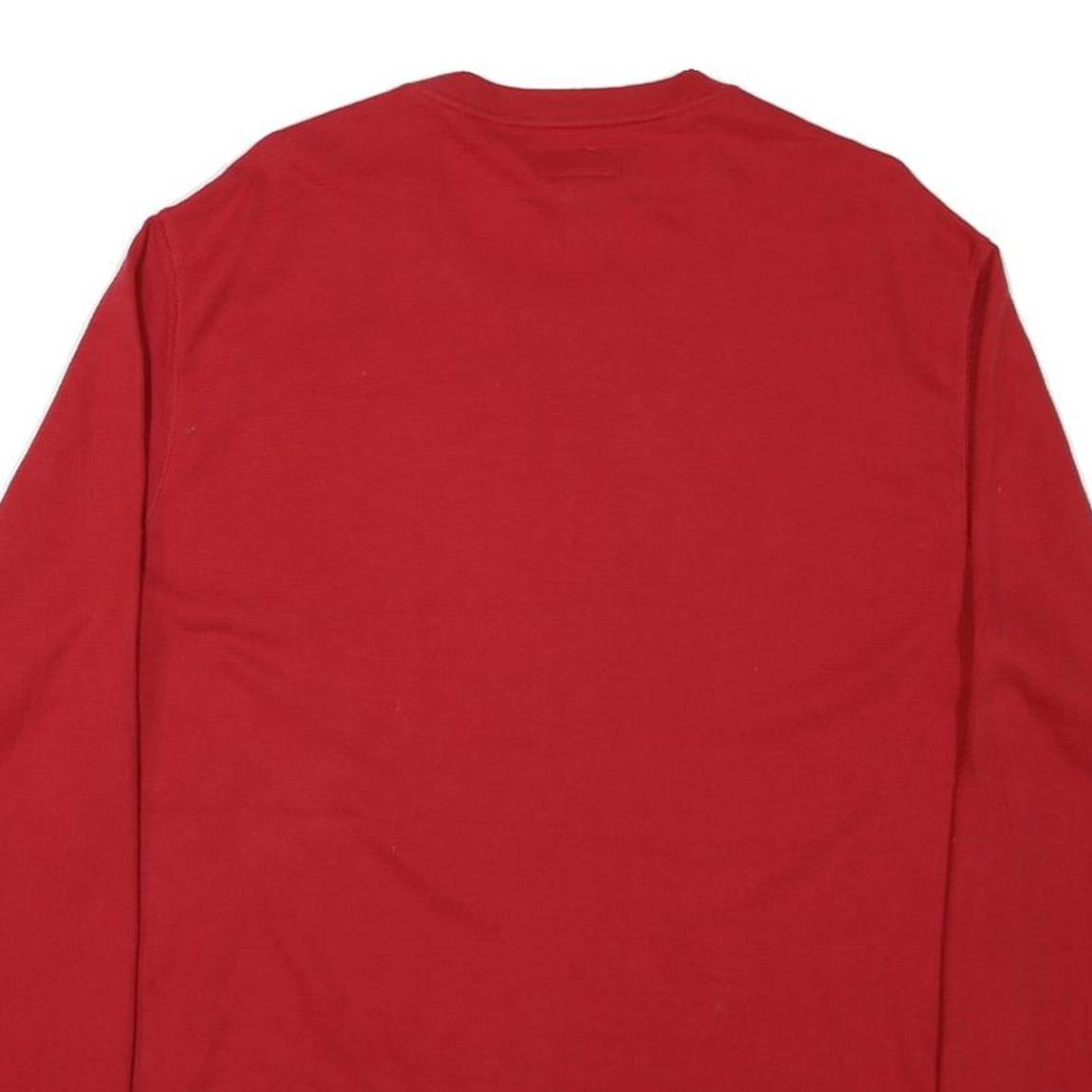 POLO RALPH LAUREN Mens Red Crew Neck Long Sleeve T-Shirt XL Cotton Blend Classic