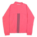 ADIDAS Womens Pink Track Jacket UK 18 Polyester Blend Plain Zip Casual