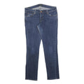 LEVI'S 724 Womens Slim Blue Denim Medium W34 L29 Jeans Zip Closure Slim Fit