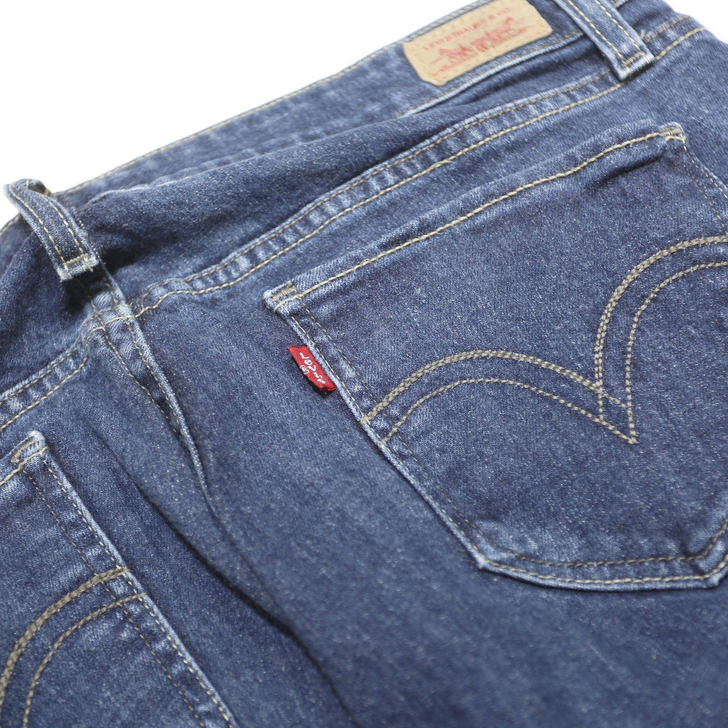 LEVI'S 724 Womens Slim Blue Denim Medium W34 L29 Jeans Zip Closure Slim Fit