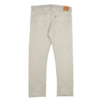 LEVI'S 513 Mens Slim Cream Jeans Cotton Blend Zip W38 L32 Classic Fit Casual