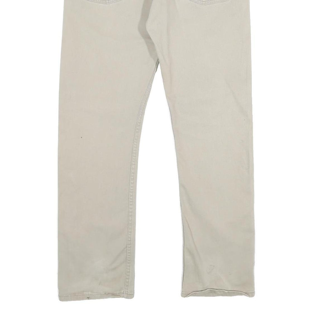 LEVI'S 513 Mens Slim Cream Jeans Cotton Blend Zip W38 L32 Classic Fit Casual