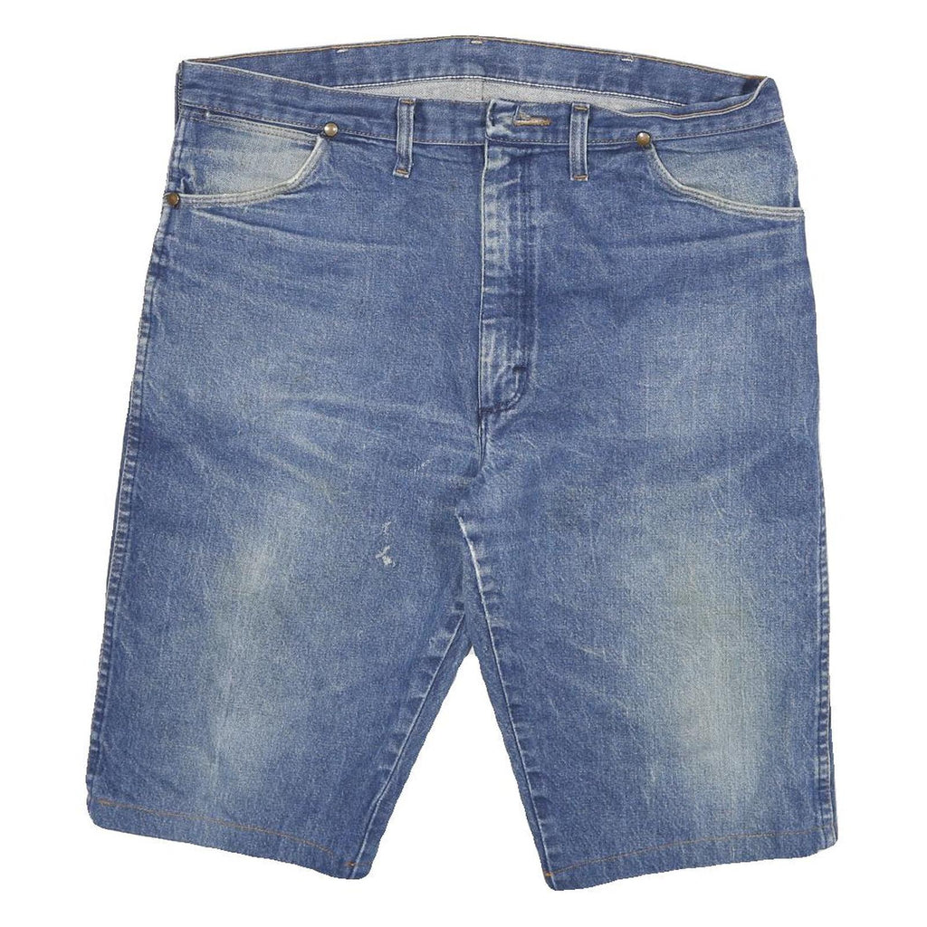 WRANGLER Mens Denim Blue Regular Fit Denim Shorts 2XL W36 Cotton Blend