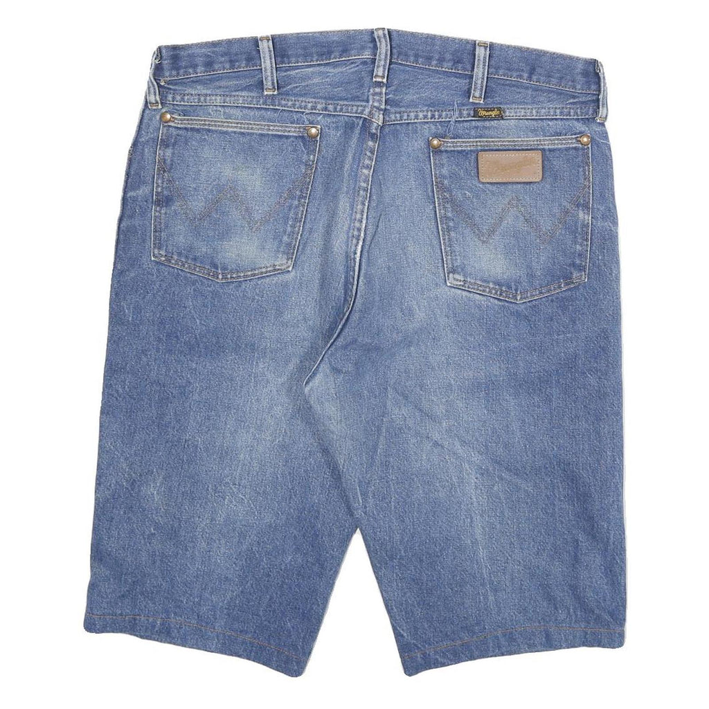 WRANGLER Mens Denim Blue Regular Fit Denim Shorts 2XL W36 Cotton Blend