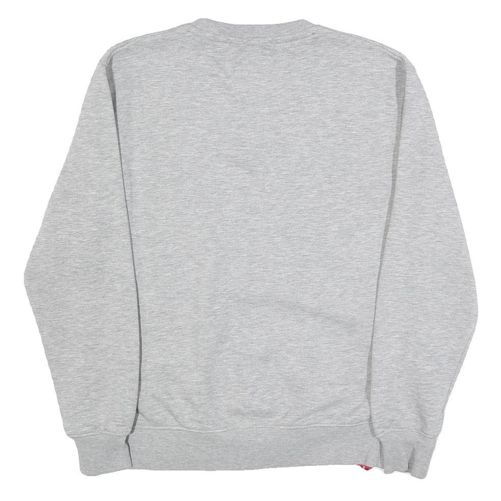 ALPHA INDUSTRIES Mens Grey Crew Neck M Cotton Blend Pullover Sweatshirt