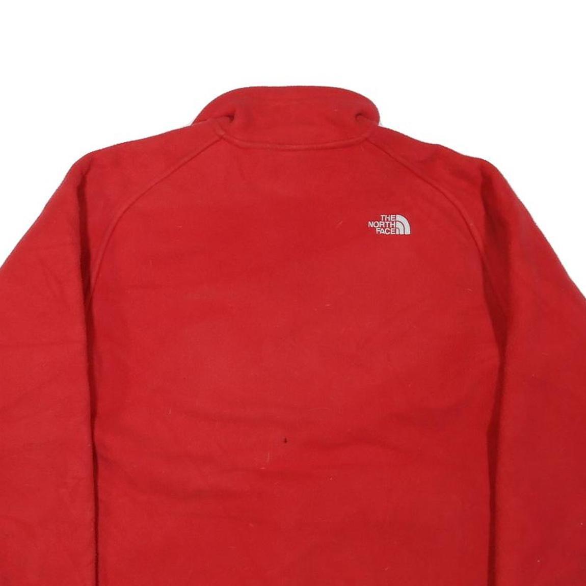 THE NORTH FACE Womens Red & Grey Zip Jacket XL Polyester Blend Fleece Outdoor