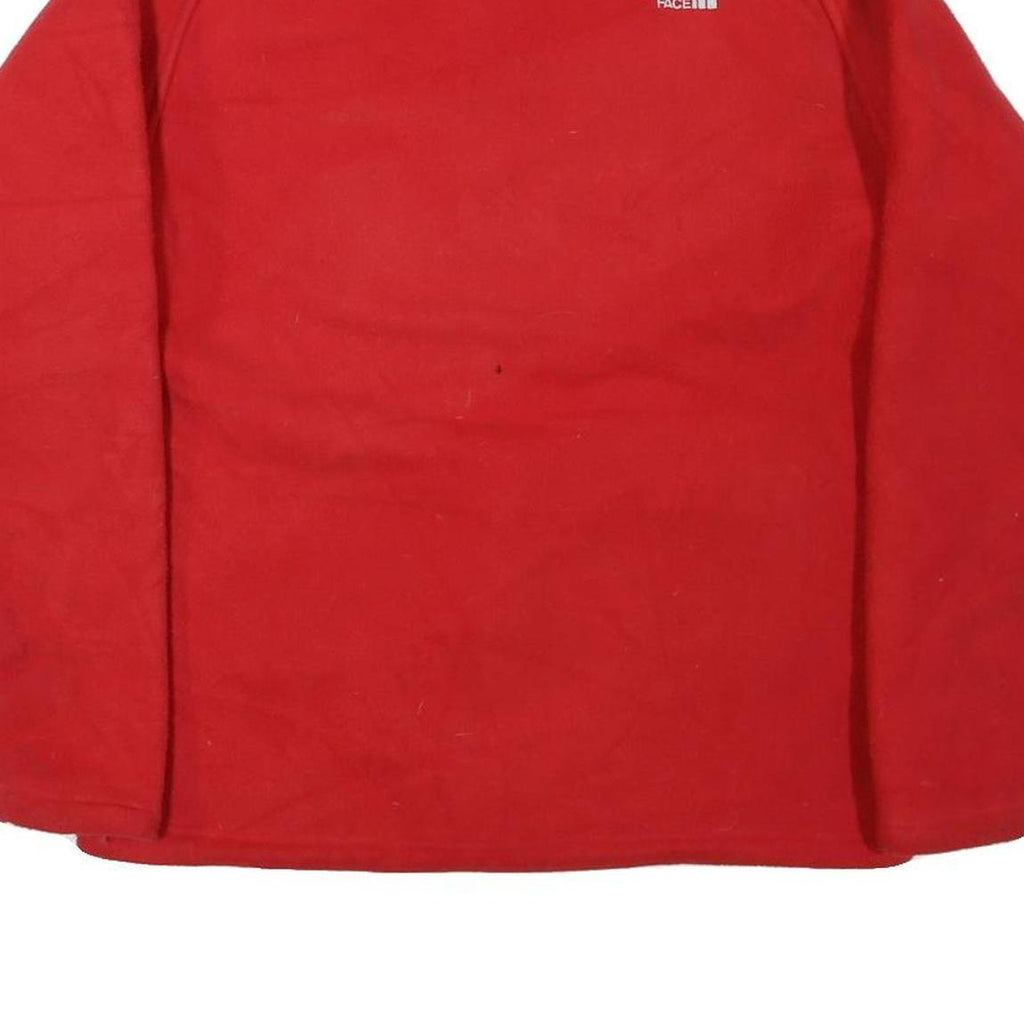 THE NORTH FACE Womens Red & Grey Zip Jacket XL Polyester Blend Fleece Outdoor