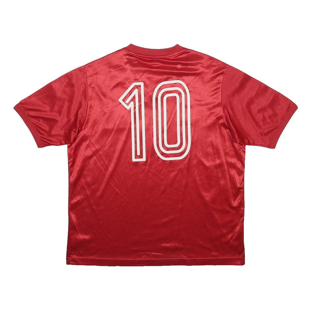 ADIDAS Chile 90s Mens Red & White Football Shirt L Short Sleeve V Neck Retro