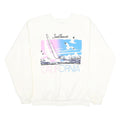 FRUIT OF THE LOOM Mens White San Clemente California Crew Neck XL Sweatshirt