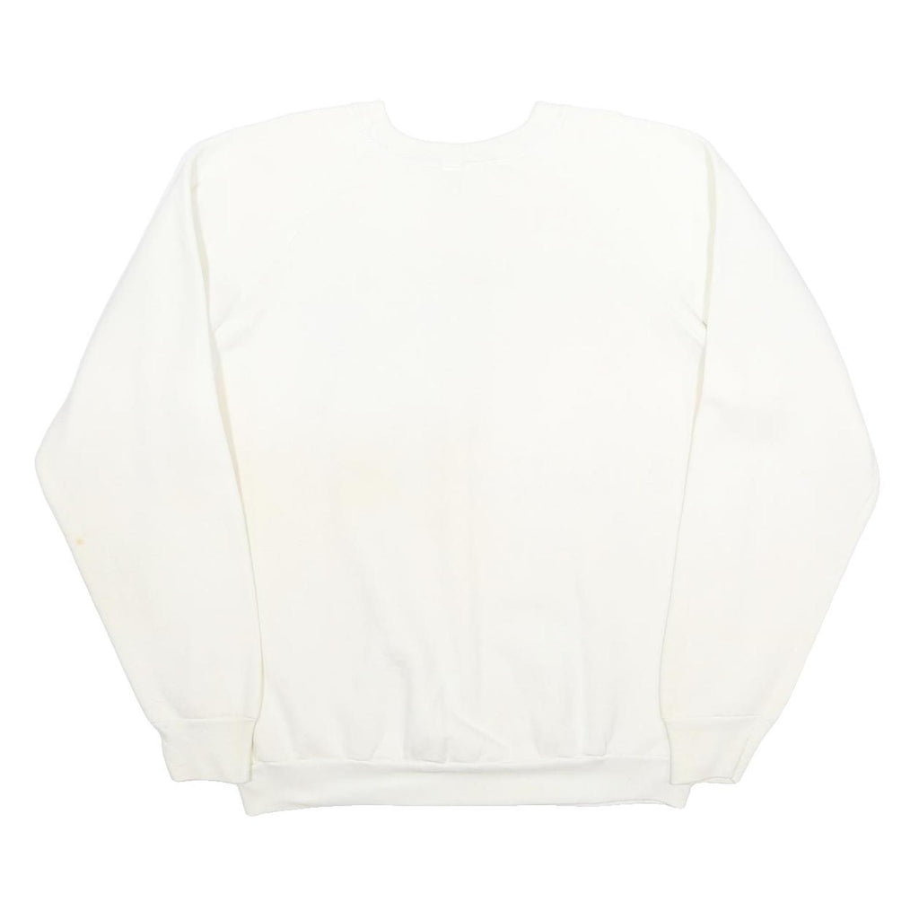 FRUIT OF THE LOOM Mens White San Clemente California Crew Neck XL Sweatshirt