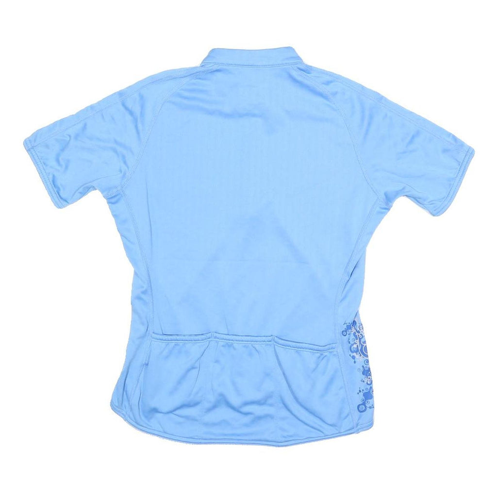 CANNONDALE Womens Blue Cycling Jersey UK 12 Short Sleeve 1/4 Zip Polyester