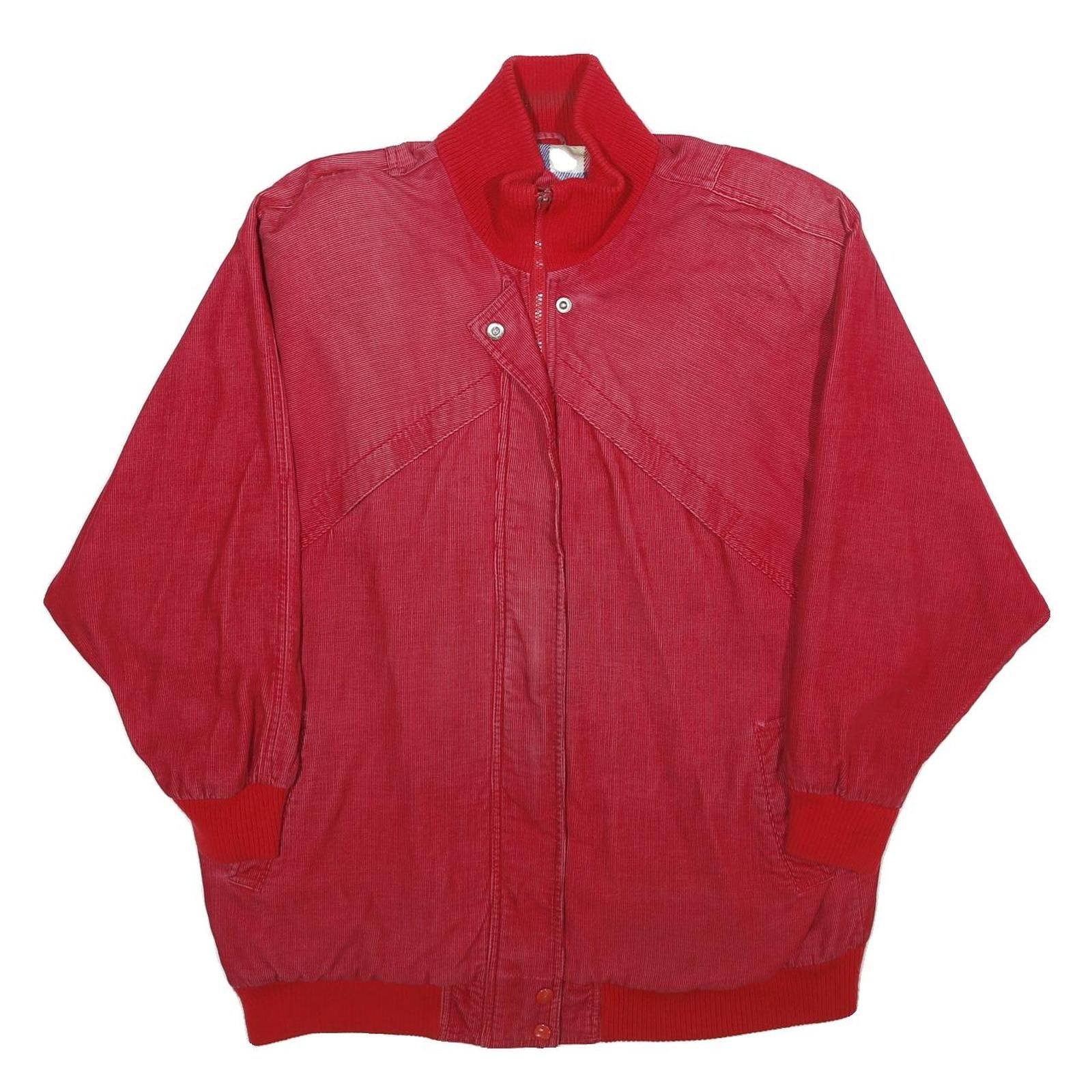 PACER Womens Red Jacket M Cotton Plain Zip Casual Outerwear