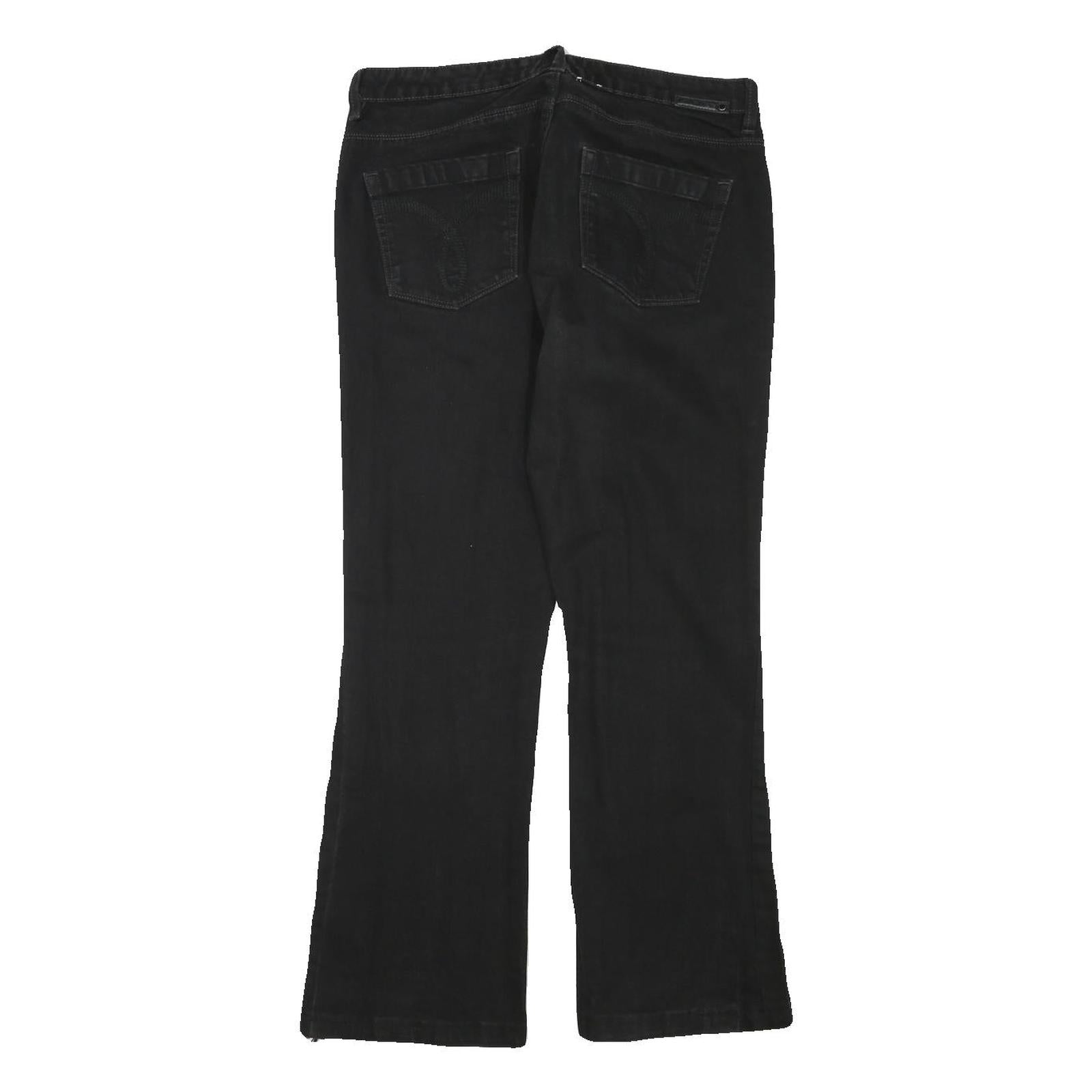 CALVIN KLEIN JEANS Womens Regular Black Denim Straight Fit Zip W30 L27