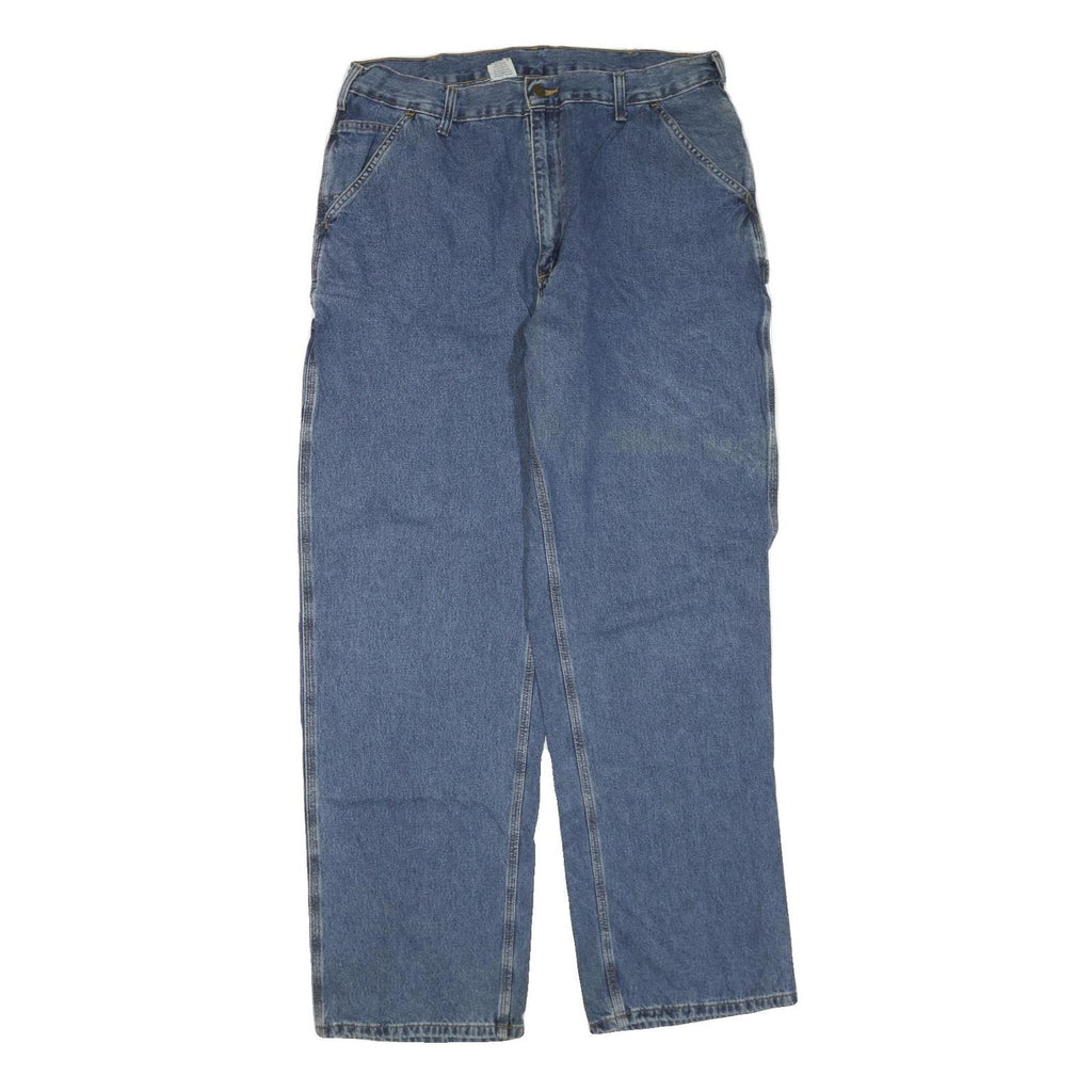 CARHARTT Mens Jeans Blue Regular Straight Denim Medium W36 L34 Workwear