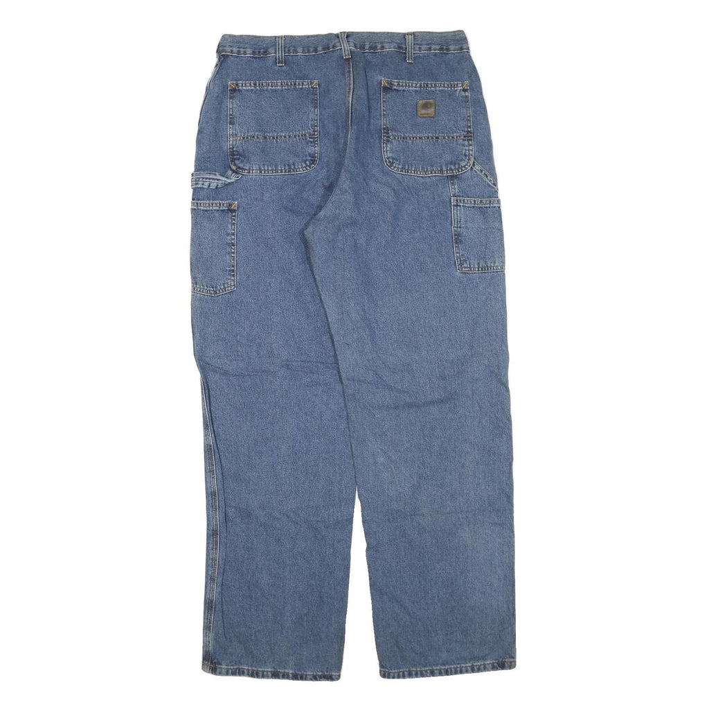 CARHARTT Mens Jeans Blue Regular Straight Denim Medium W36 L34 Workwear