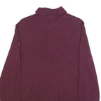 NAPAPIJRI Mens Maroon Long Sleeve Logo Embroidered Polo Shirt M Cotton Blend