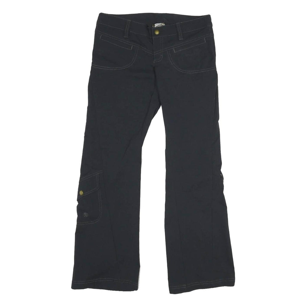 ATHLETA Womens Polyamide Blend Black Regular Fit Straight Leg Trousers W30 L30