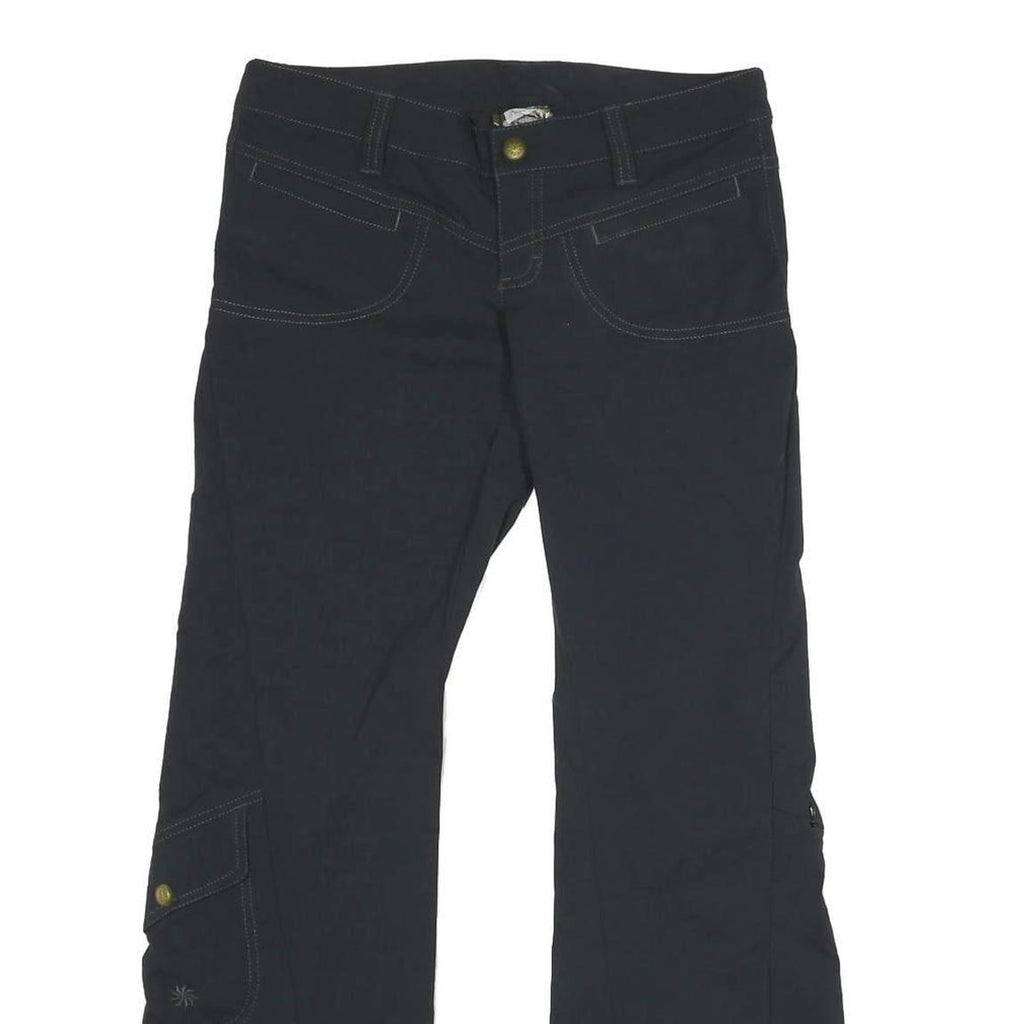 ATHLETA Womens Polyamide Blend Black Regular Fit Straight Leg Trousers W30 L30