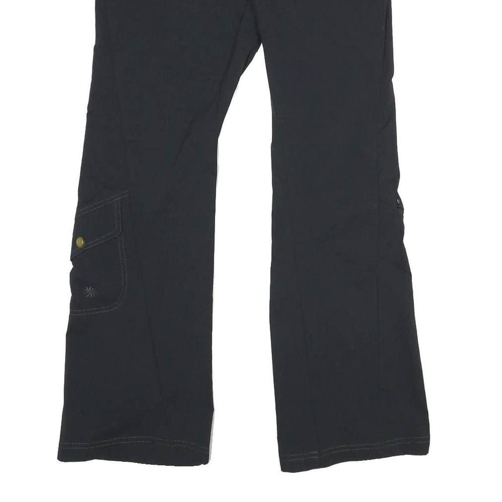 ATHLETA Womens Polyamide Blend Black Regular Fit Straight Leg Trousers W30 L30