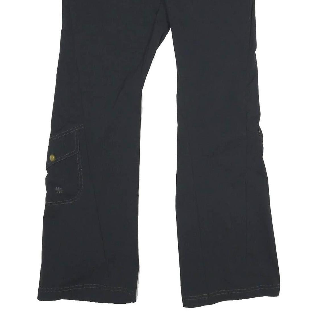 ATHLETA Womens Polyamide Blend Black Regular Fit Straight Leg Trousers W30 L30