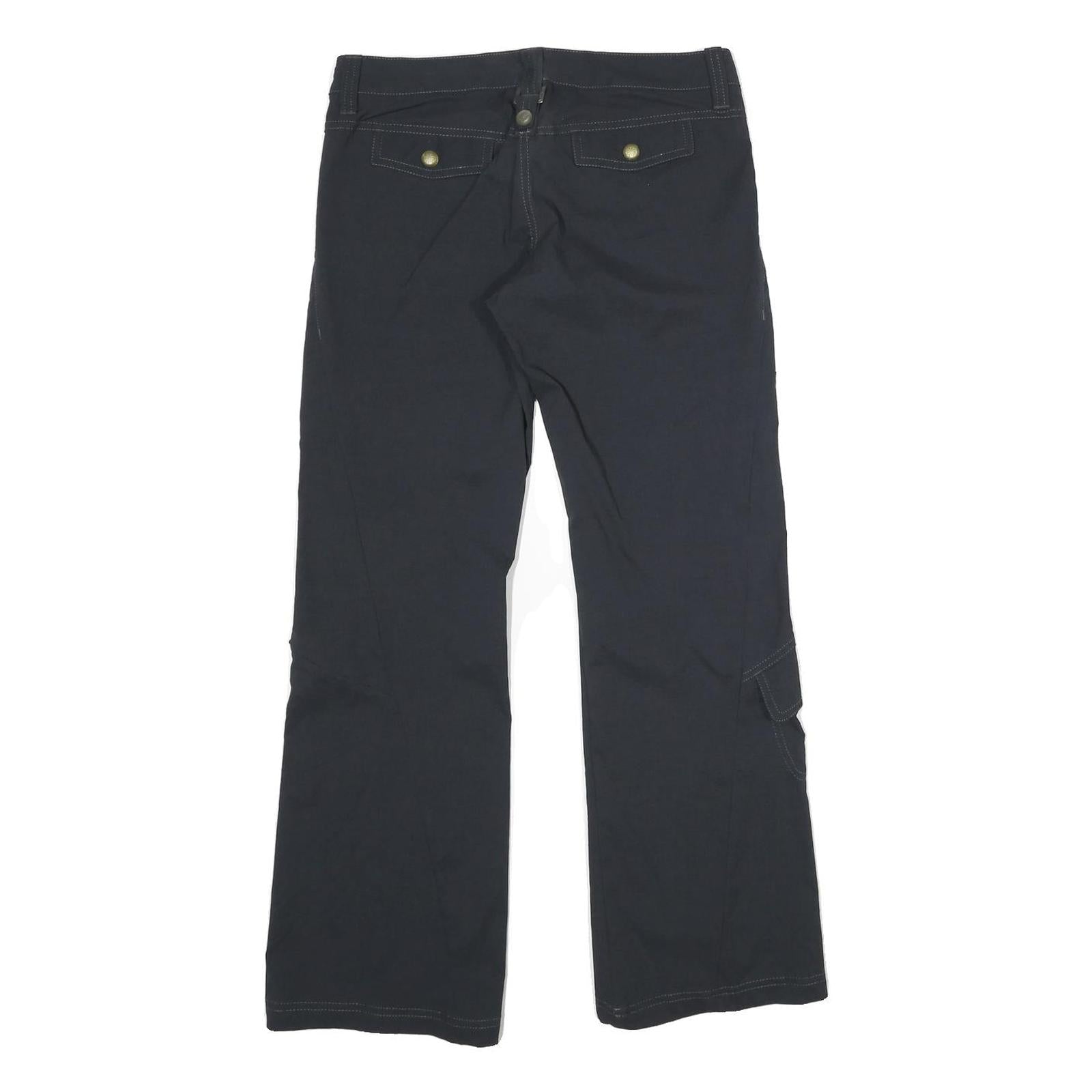 ATHLETA Womens Polyamide Blend Black Regular Fit Straight Leg Trousers W30 L30