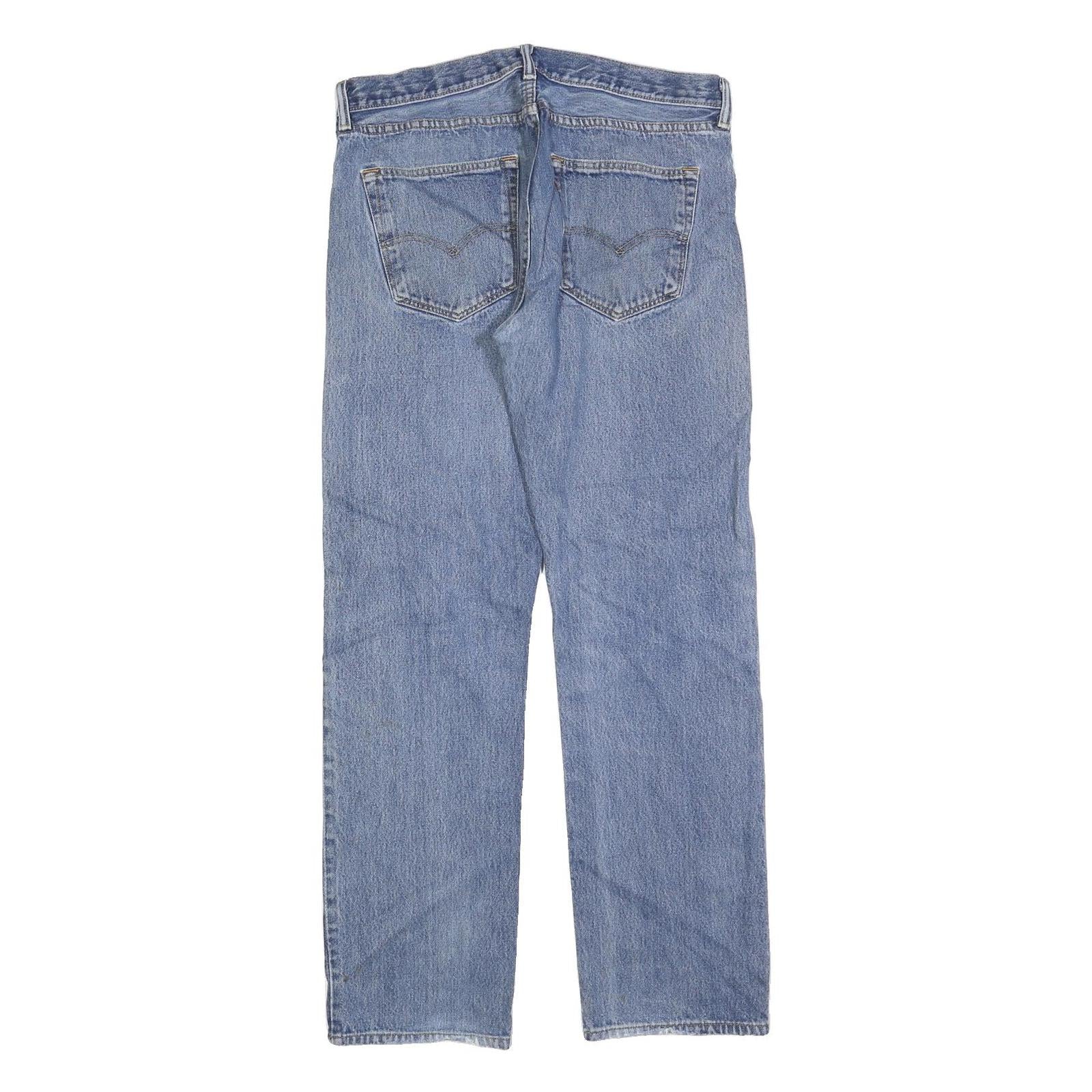 LEVI'S Mens Jeans Blue Regular Straight Denim Light W34 L32 Classic Vintage