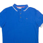 CALVIN KLEIN Mens Polo Shirt Blue M