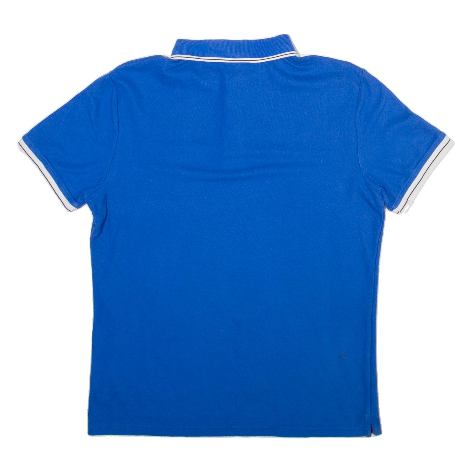 CALVIN KLEIN Mens Polo Shirt Blue M