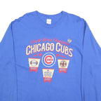 GILDAN Mens Blue Chicago Cubs Baseball Long Sleeve Crew Neck XL World Series