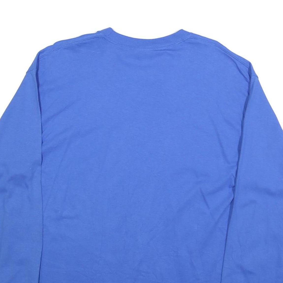 GILDAN Mens Blue Chicago Cubs Baseball Long Sleeve Crew Neck XL World Series