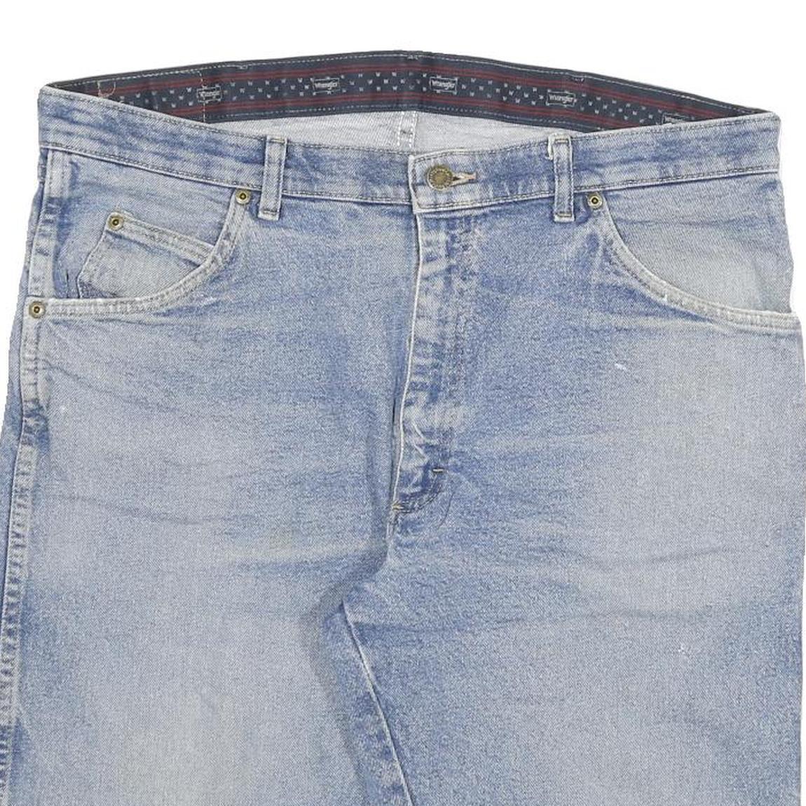 WRANGLER Mens Shorts Blue Casual Denim 2XL W36 Cotton Blend Relaxed Fit