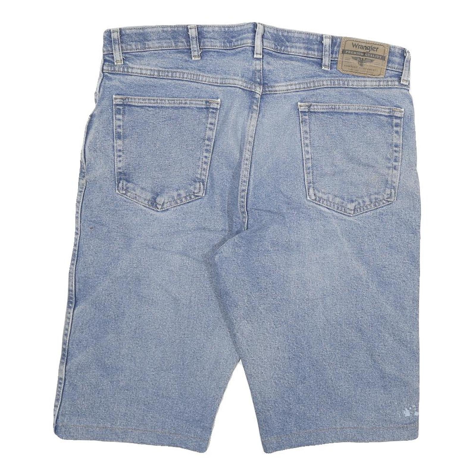 WRANGLER Mens Shorts Blue Casual Denim 2XL W36 Cotton Blend Relaxed Fit
