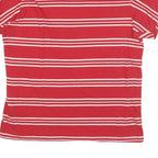 GUESS Mens Red & White Striped Graphic T-Shirt M Short Sleeve Crew Neck