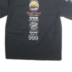 DICKIES Mens Black Ranger Road Printed Cotton Blend Short Sleeve Shirt L