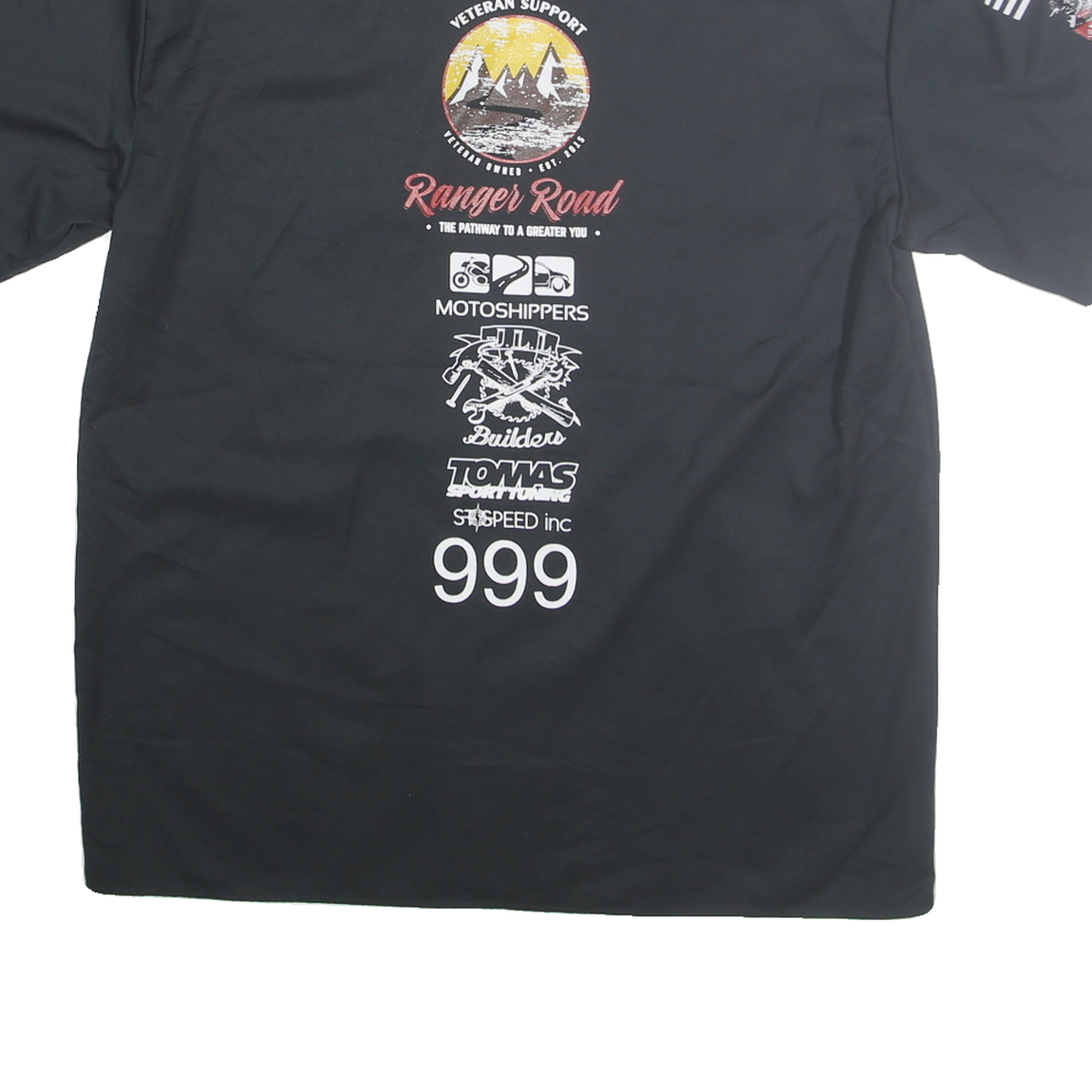 DICKIES Mens Black Ranger Road Printed Cotton Blend Short Sleeve Shirt L