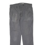 CARHARTT Mens Cotton Blend Grey Regular Straight Trousers W38 L34 Workwear Zip