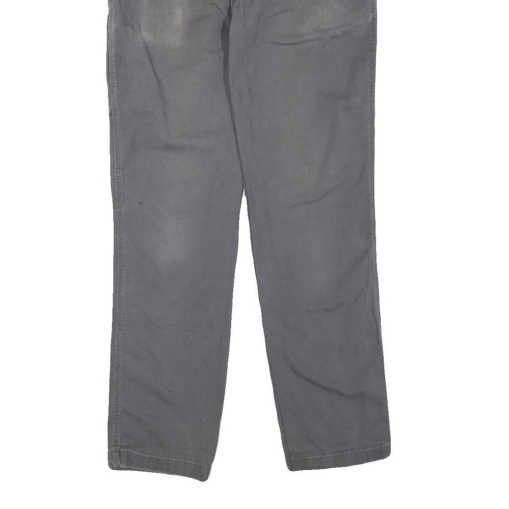 CARHARTT Mens Cotton Blend Grey Regular Straight Trousers W38 L34 Workwear Zip